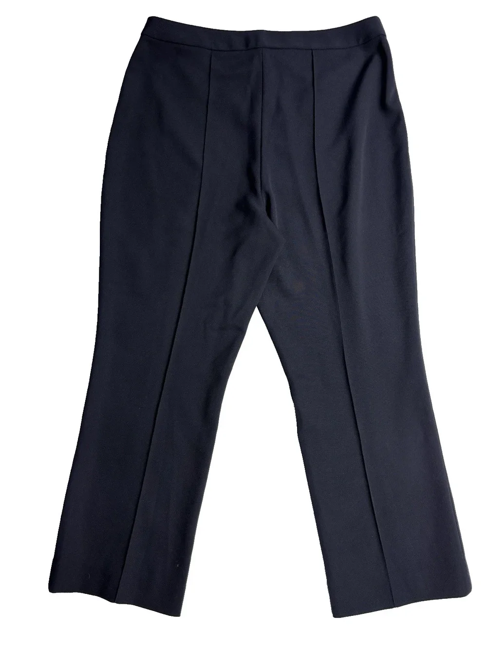 Tory Burch Twill Khaki Pant Navy Front Zip Pintuck Dress Pants Sz 18 Career NWT